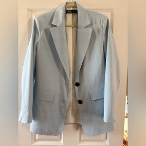 Light blue Zara oversize blazer